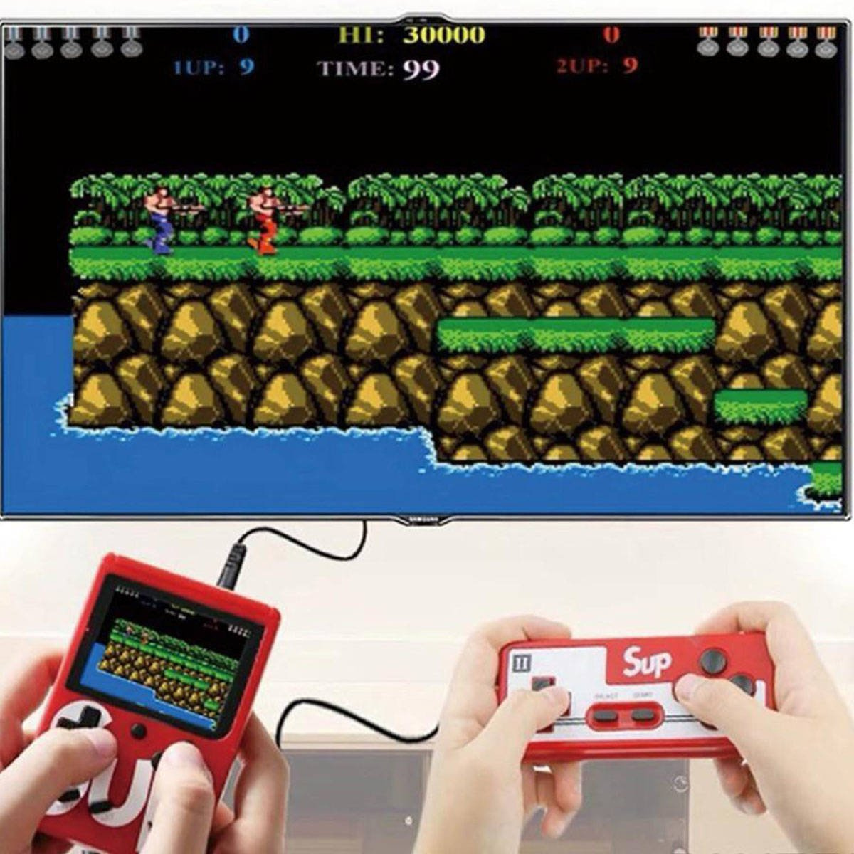 KONSOLA PRZENOŚNA RETRO MINI GAME BOX 400 GIER + PAD PEGASUS KONTRA GRY