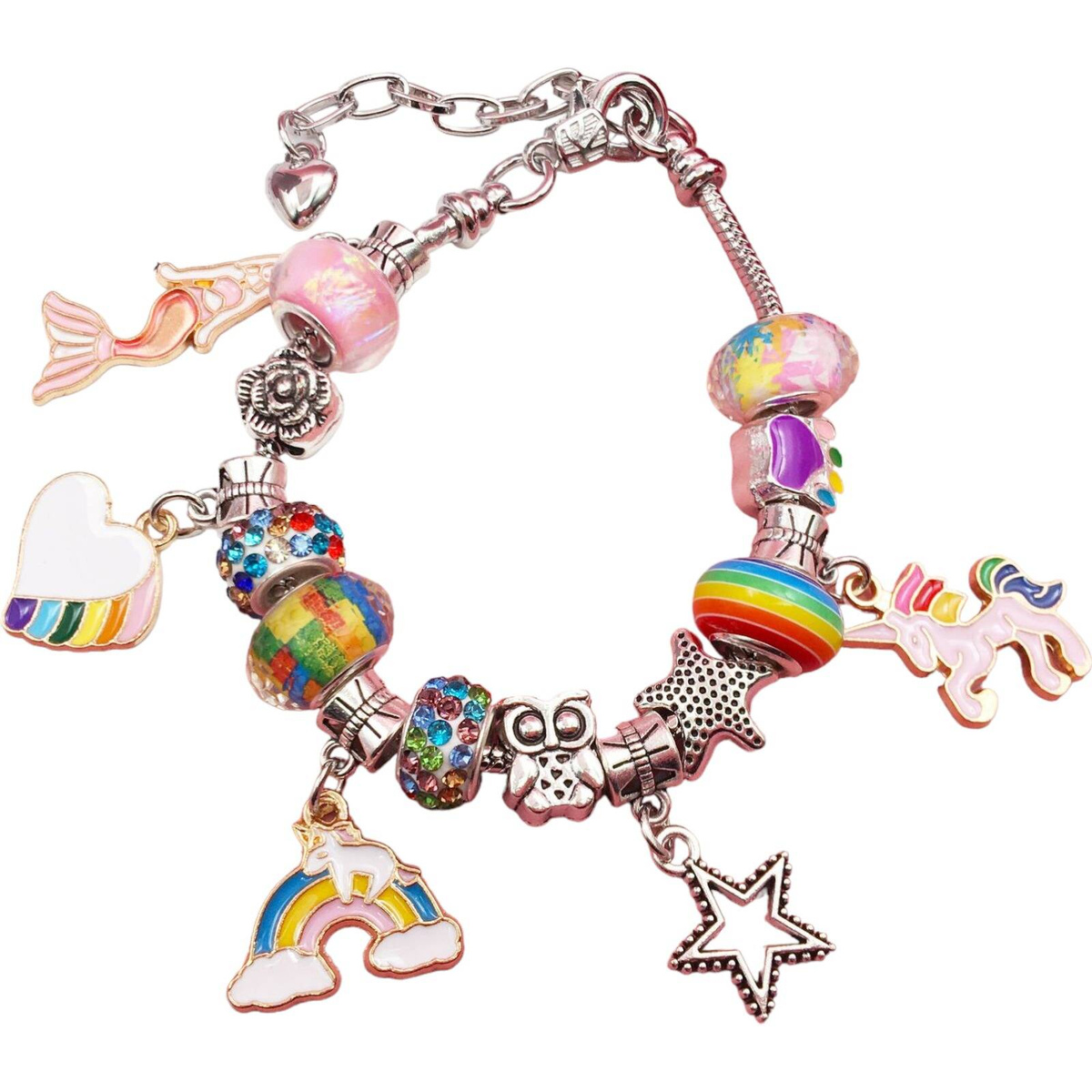 Zestaw do Robienia Bransoletek Koraliki Biżuterii Prezent Zawieszki Kuferek