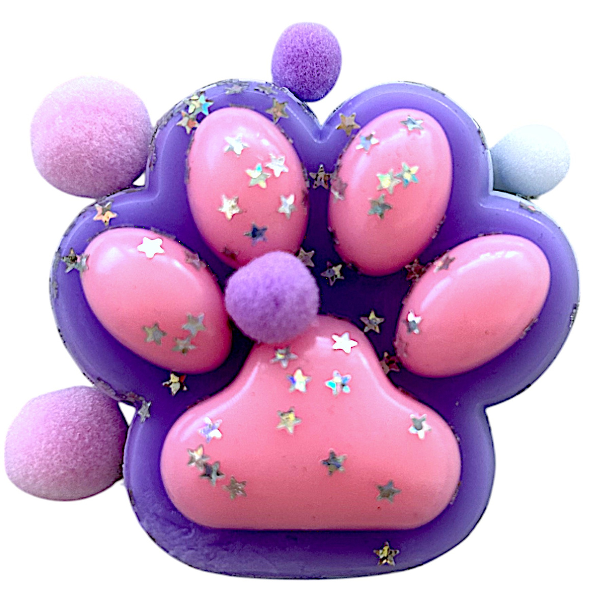 GNIOTEK ANTYSTRESOWY KOCIA ŁAPKA Z POSYPKĄ ZABAWKA SENSORYCZNA ANTYSTRESOWA