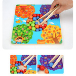 DREWNIANA GRA ZRĘCZNOŚCIOWA ŁOWIENIE RYBEK KULKI ŁAPANIE KULEK GRA EDUKACJA