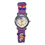 KLASYCZNY ZEGAREK DZIECIĘCY W GŁOWIE SIĘ NIE MIEŚCI  FIOLETOWY EDUKACYJNY 