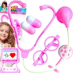 ZESTAW LEKARSKI MAŁEGO DOKTORA LEKARZ DLA DZIECI MINI DOKTOR STETOSKOP 4w1