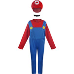 STRÓJ SUPER MARIO PRZEBRANIE DLA CHŁOPCA KOSTIUM NA BAL 4w1 CZAPKA WĄSY r L