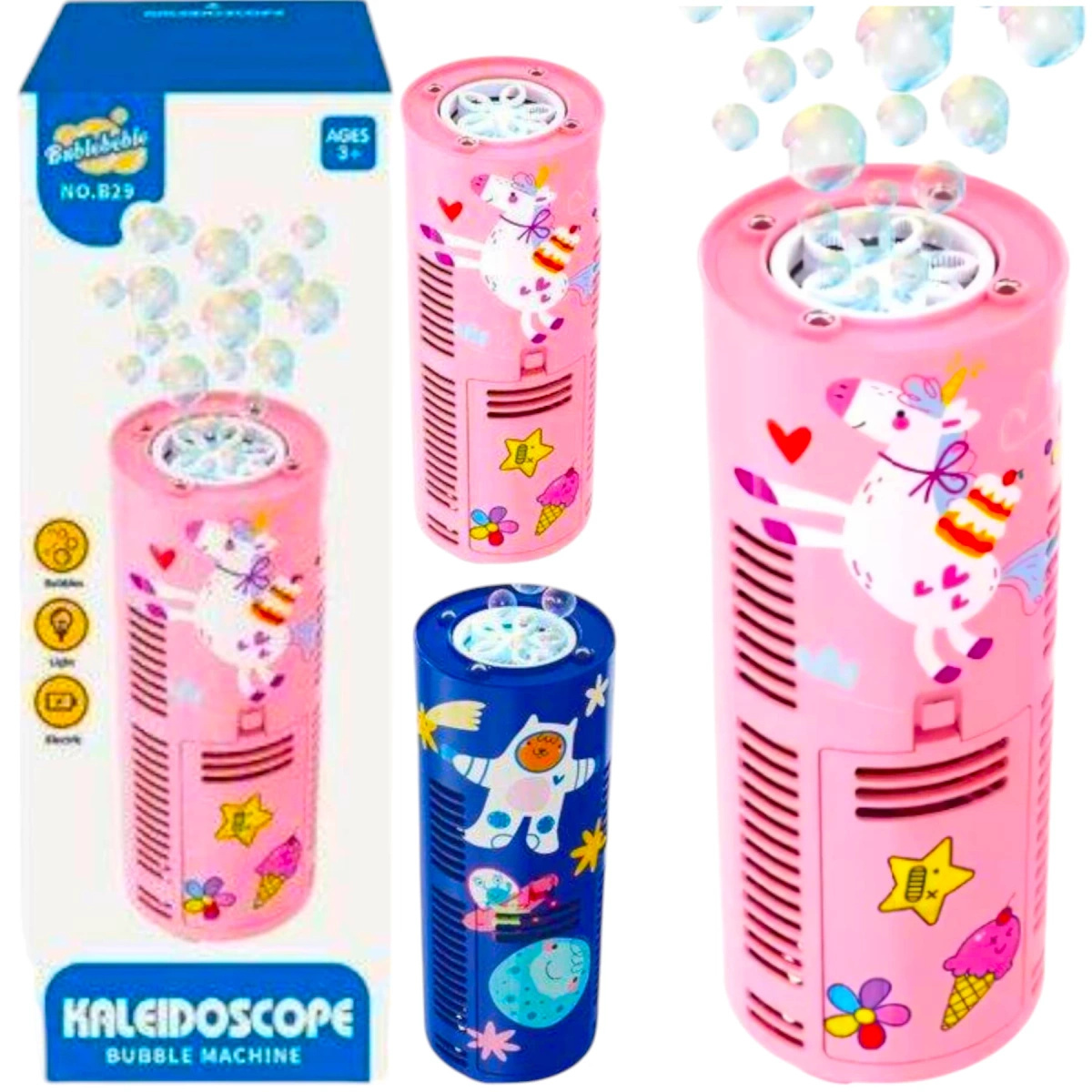 WYRZUTNIA BANIEK MYDLANYCH MASZYNKA BAŃKI MYDLANE TUBA KOSMONAUTA ŚWIECI