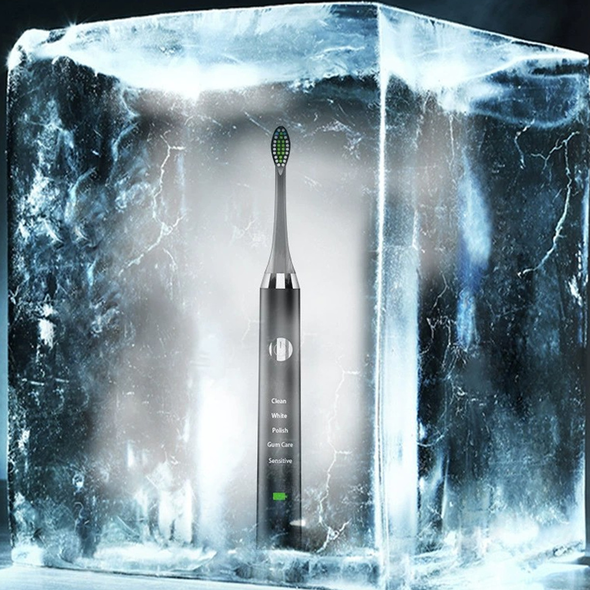 SZCZOTECZKA SONICZNA DO ZĘBÓW ELEKTRYCZNA WODOODPORNA 5 TRYBÓW IPX7 PREZENT