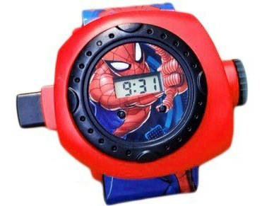 SPIDERMAN ZEGAREK 3D Z PROJEKTOREM CZŁOWIEK PAJĄK WYŚWIETLA OBRAZKI IKONY