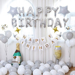 BALONY NA URODZINY URODZINOWE HAPPY BIRTHDAY DUŻA GIRLANDA 40cm DEKORACJA