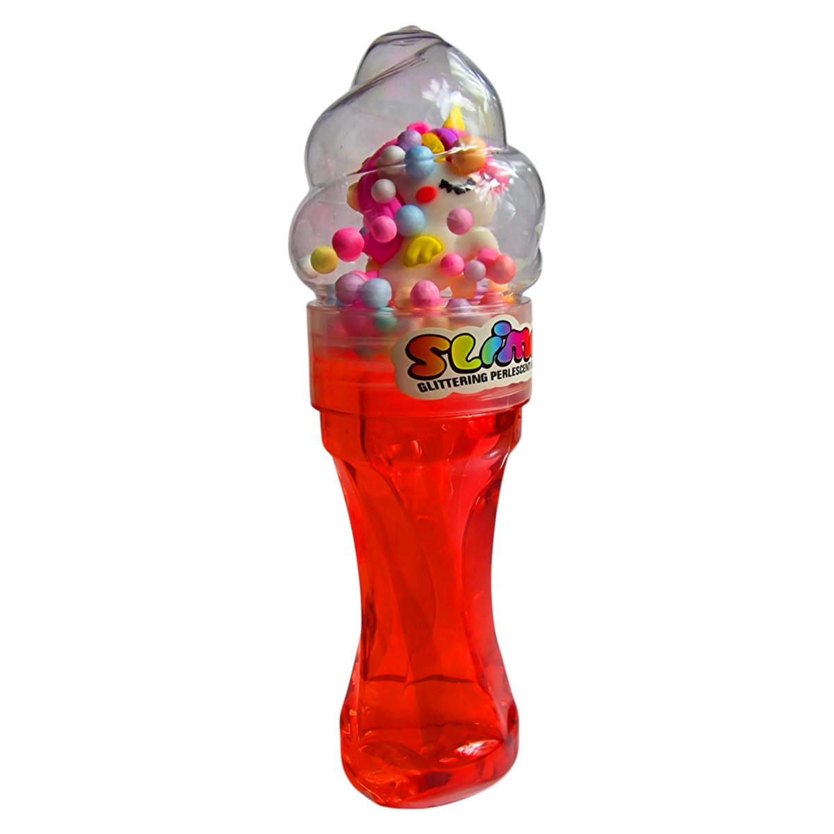 SLIME MASA PLASTYCZNA BROKATOWA W TUBIE GLUTY + FIGURKA JEDNOROŻEC KULECZKI