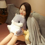 CHOMIK Z KOCYKIEM DUŻA MASKOTKA PRZYTULANKA PODUSZKA KOCYK PLUSZAK 35CM