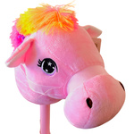 HOBBY HORSE KOŃ NA KIJU JEDNOROŻEC GŁOWA KONIA DŹWIĘK KONIK Z GRZYWĄ RŻY