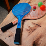 RAKIETKI DO TENISA BADMINTONA ZESTAW RAKIETEK 2 PIŁKI LOTKA DUŻE DLA DZIECI