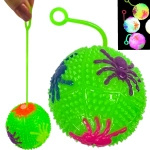 ŚWIECĄCA PIŁECZKA SENSORYCZNA Z GUMKĄ ANTYSTRESOWA PIŁKA ZABAWKA ŚWIECI LED