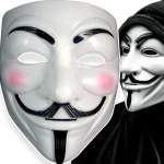 ANONYMOUS MASKA NA TWARZ PRZEBRANIE NA IMPREZĘ V JAK VENDETTA DLA FANÓW