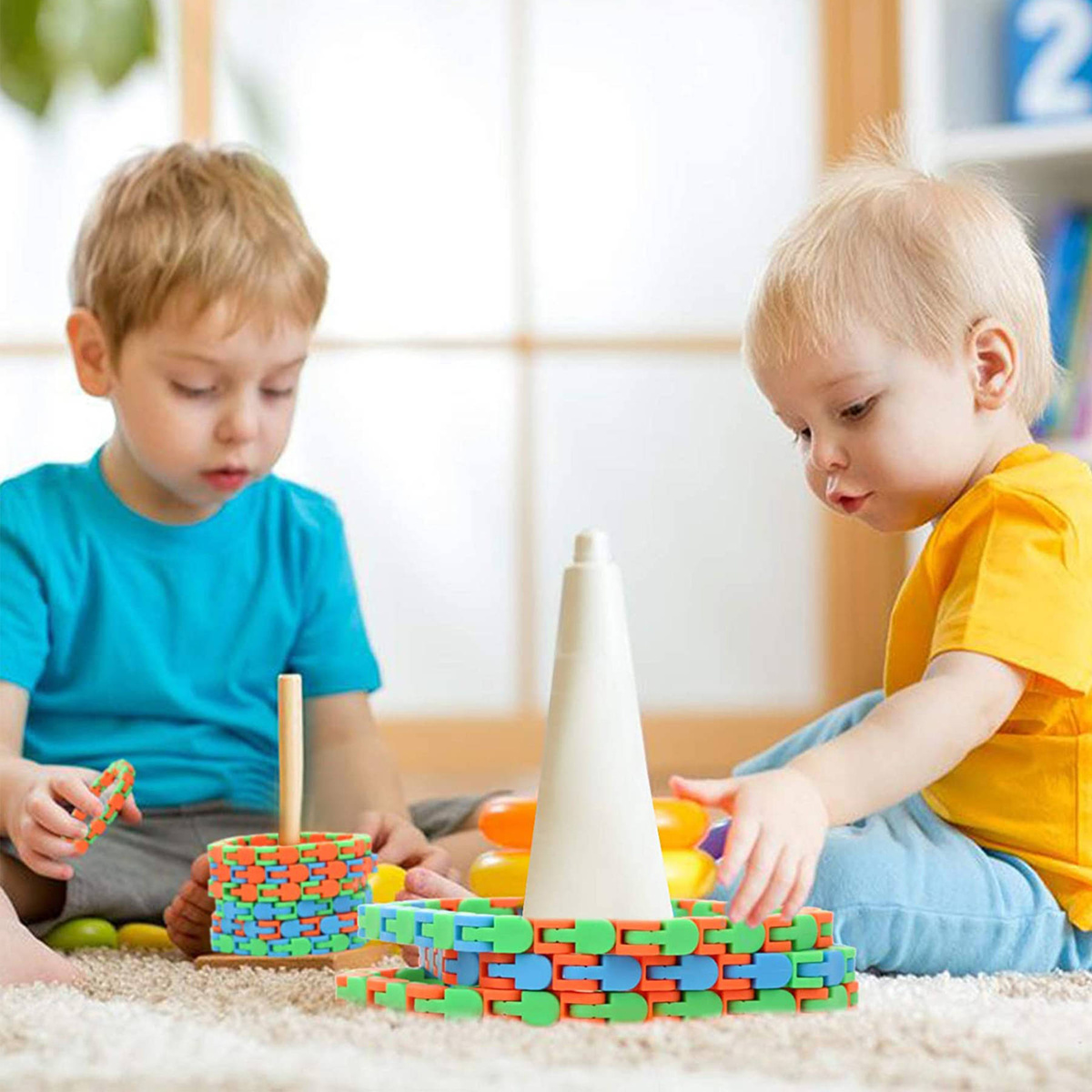 WĄŻ UKŁADANKA ŁAŃCUCH KREATYWNA ZABAWKA MAGICZNY GRA DLA DZIECI DZIECKA GRY