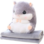 CHOMIK Z KOCYKIEM DUŻA MASKOTKA PRZYTULANKA PODUSZKA KOCYK PLUSZAK 35CM