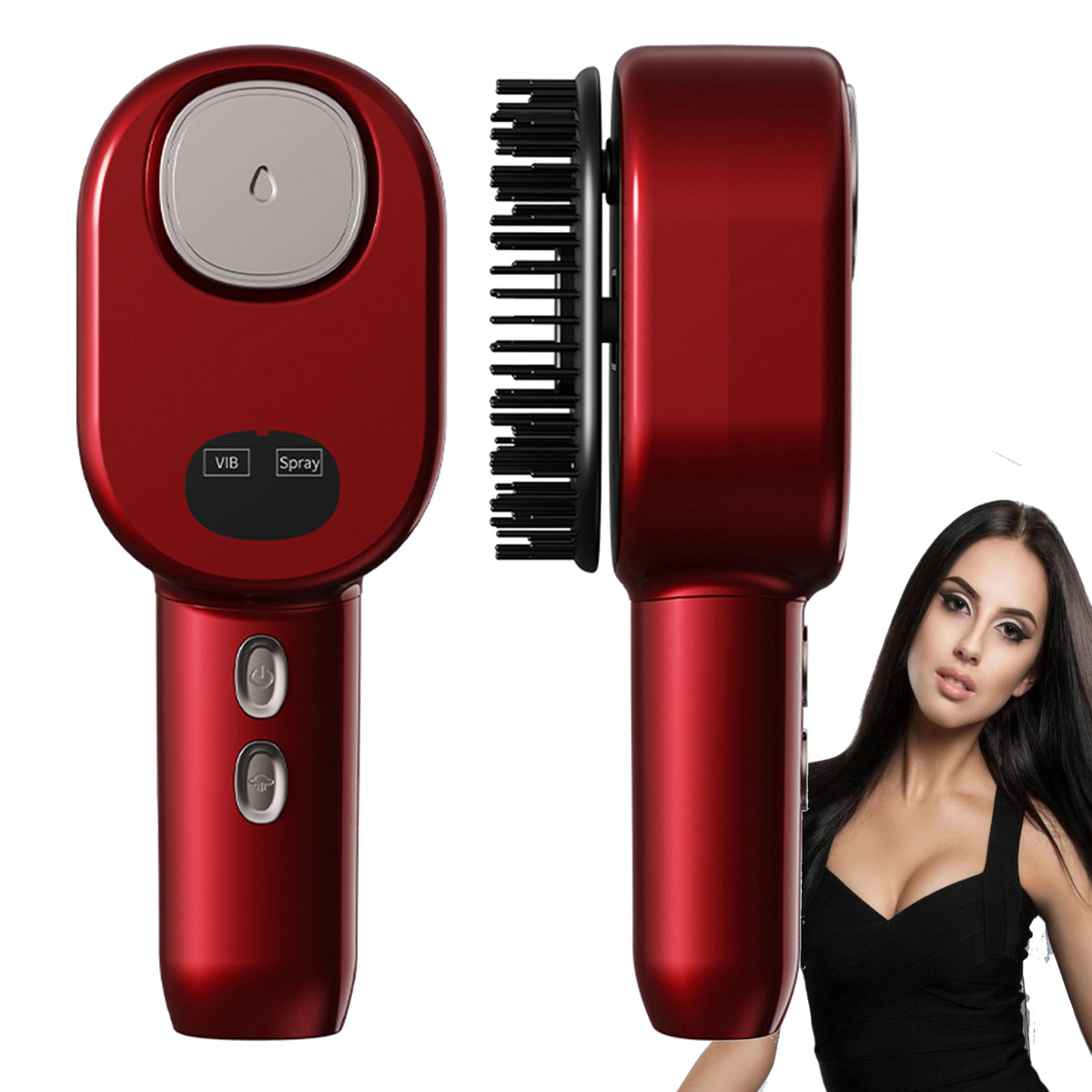 MASUJĄCA SZCZOTKA DO WŁOSÓW APLIKATOR DO WCIEREK WIBRACJE ELEKTRYCZNA 