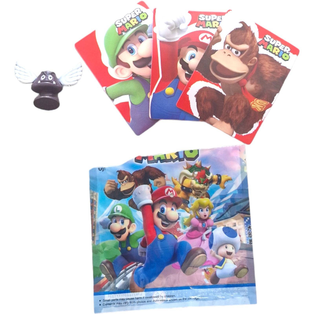 SASZETKA FIGURKA SUPER MARIO NIESPODZIANKA + 3 KARTY KOLEKCJONERSKIE DO GRY