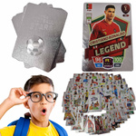 KARTY PIŁKARSKIE KOLEKCJONERSKIE DLA FANÓW FUTBOLU SREBRNE 55 PIŁKA NOŻNA