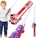 MIECZ ŚWIETLNY DLA DZIECI SAMURAJSKI SKŁADANY ŚWIECI W CIEMNOŚCI DŹWIĘK XXL