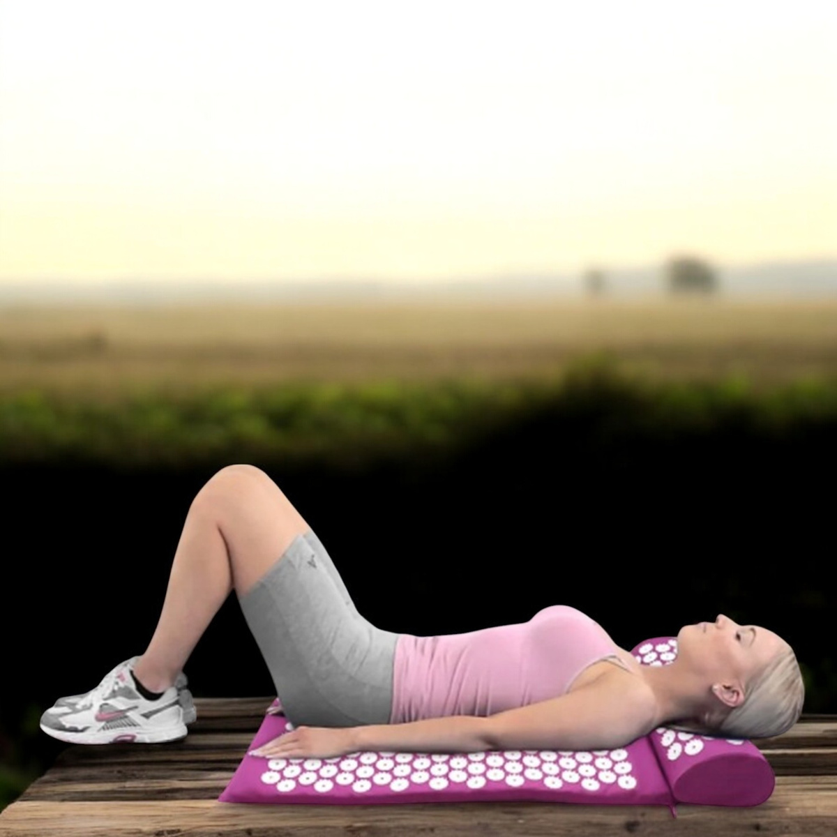 MATA DO AKUPRESURY DO MASAŻU Z KOLCAMI ZDROWOTNA RELAKSUJĄCA PODUSZKA TORBA