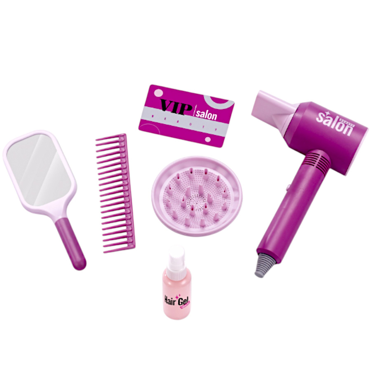 ZESTAW DO STYLIZACJI WŁOSÓW 6w1 SUSZARKA LUSTERKO AKCESORIA FRYZJERSKIE