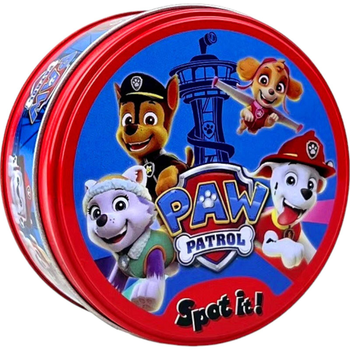 PSI PATROL DOBBLE GRA KARCIANA RODZINNA SPOT IT! 30 KART METALOWA PUSZKA