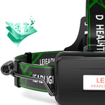 LATARKA CZOŁOWA LED MOCNA  AKUMULATORY REFLEKTOR COB CZOŁÓWKA NA PREZENT