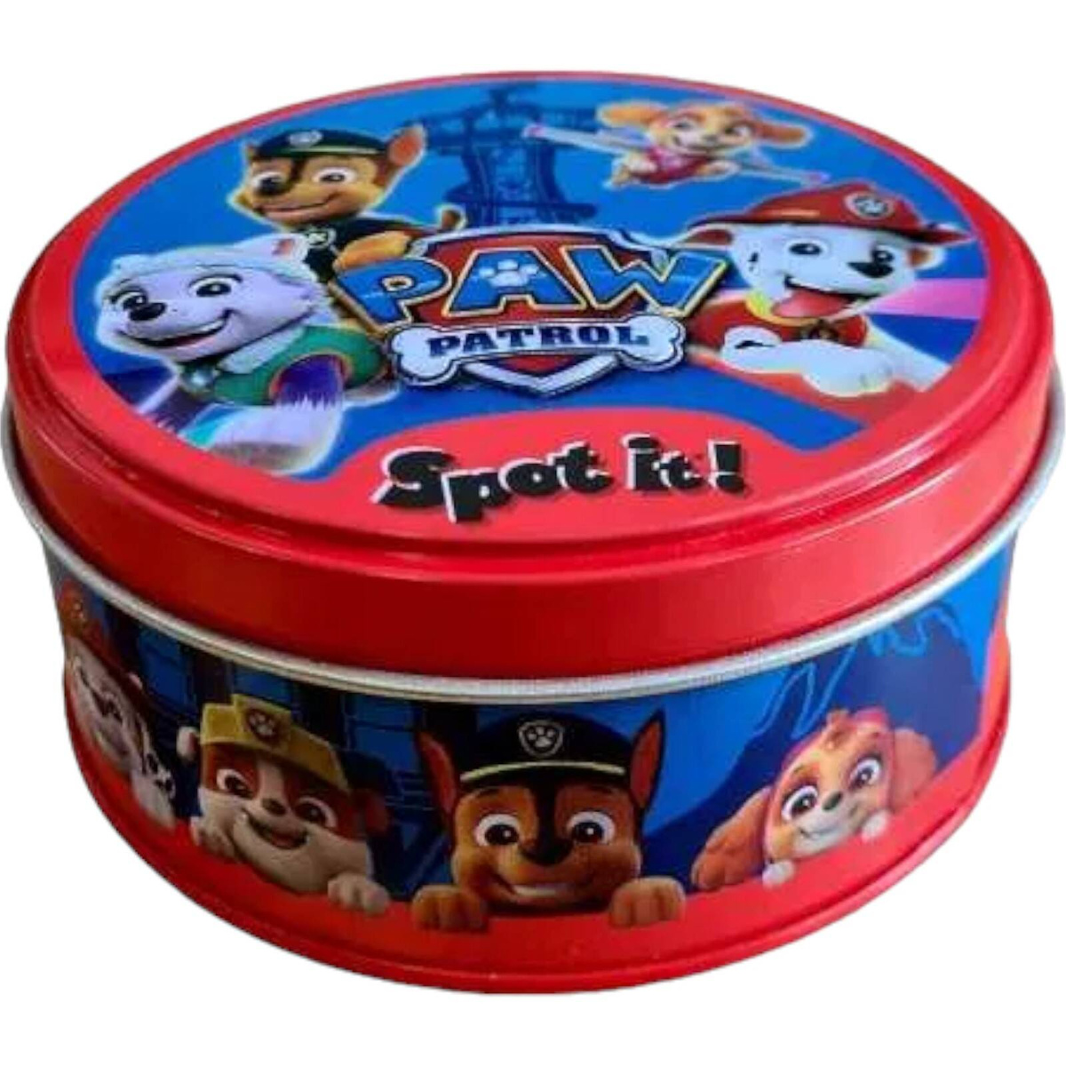 PSI PATROL DOBBLE GRA KARCIANA RODZINNA SPOT IT! 30 KART METALOWA PUSZKA