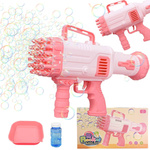 PISTOLET NA BAŃKI MYDLANE MASZYNKA WYRZUTNIA BANIEK MYDLANYCH BAZOOKA PŁYN