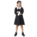 STRÓJ WEDNESDAY ADDAMS SUKIENKA NA IMPREZĘ PRZEBRANIE NA HALLOWEEN rozm S