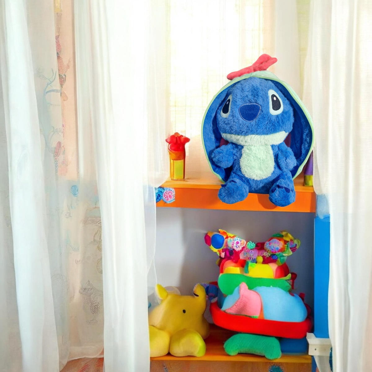 MASKOTKA LILO I STICH NIESPODZIANKA W PLUSZOWYM JAJKU DUŻY PLUSZAK STITCH