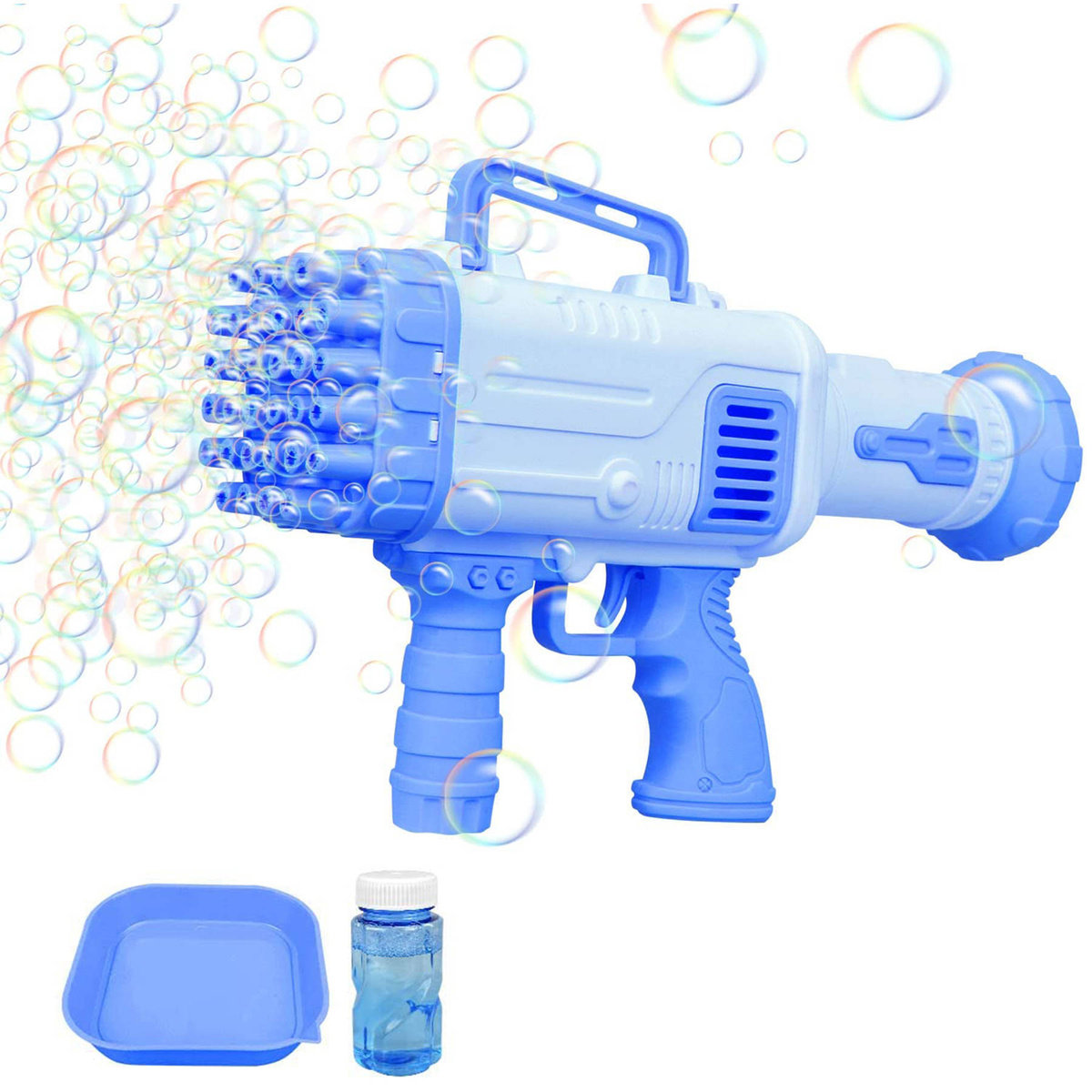 PISTOLET NA BAŃKI MYDLANE MASZYNKA WYRZUTNIA BANIEK MYDLANYCH BAZOOKA PŁYN