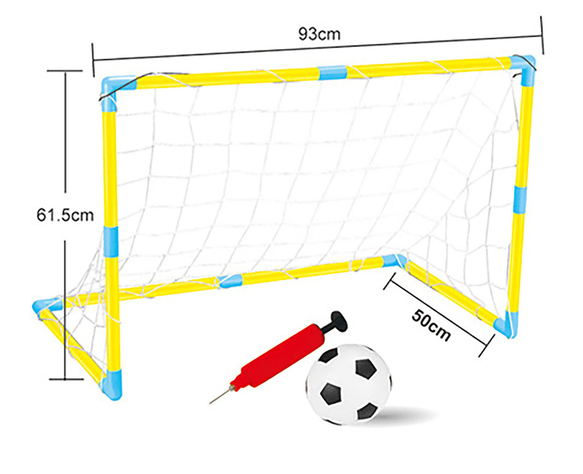 BRAMKA PIŁKARSKA DLA DZIECI ZESTAW TRENINGOWY PIŁKA NOŻNA POMPKA + PIŁKA 