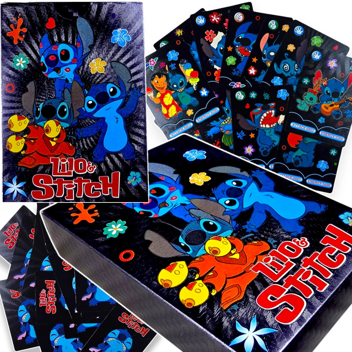 LILO I STICH KARTY KOLEKCJONERSKIE DO GRY 55 SZTUK EDYCJA SPECJALNA CZARNE