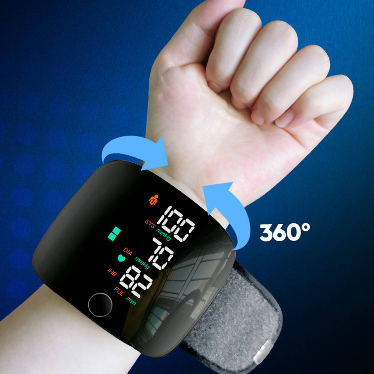 CIŚNIENIOMIERZ NADGARSTKOWY MÓWI ARYTMIA  ELEKTRONICZNY ETUI AKUMULATOR 