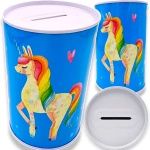 SKARBONKA NA PIENIĄDZE DLA DZIEWCZYNKI JEDNOROŻEC POJEMNIK NA MONETY TĘCZA