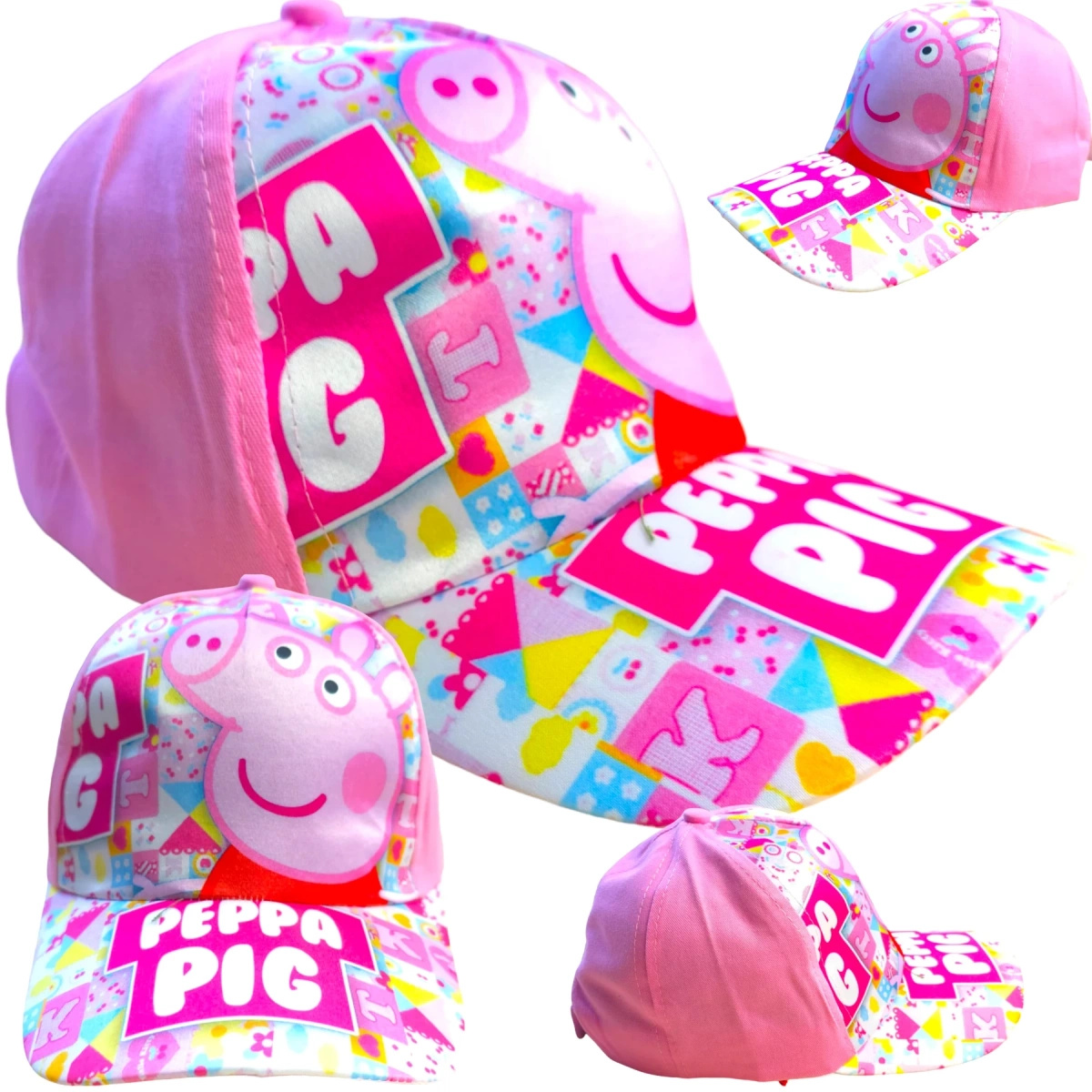 CZAPKA Z DASZKIEM DZIECIĘCA ŚWINKA PEPPA BEJSBOLÓWKA NA LATO DLA DZIECI