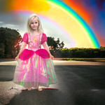 SUKNIA BALOWA DLA DZIEWCZYNKI NA BAL KSIĘŻNICZKA PEACH Z MARIO roz 110-122