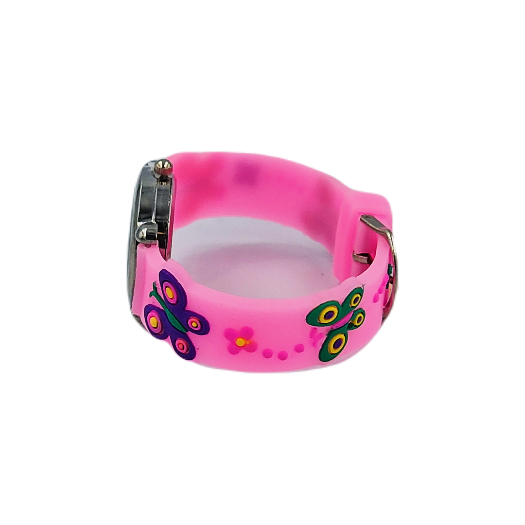 ZEGAREK DZIECIĘCY DZIEWCZYNKI BIAŁY MOTYLKI EDU