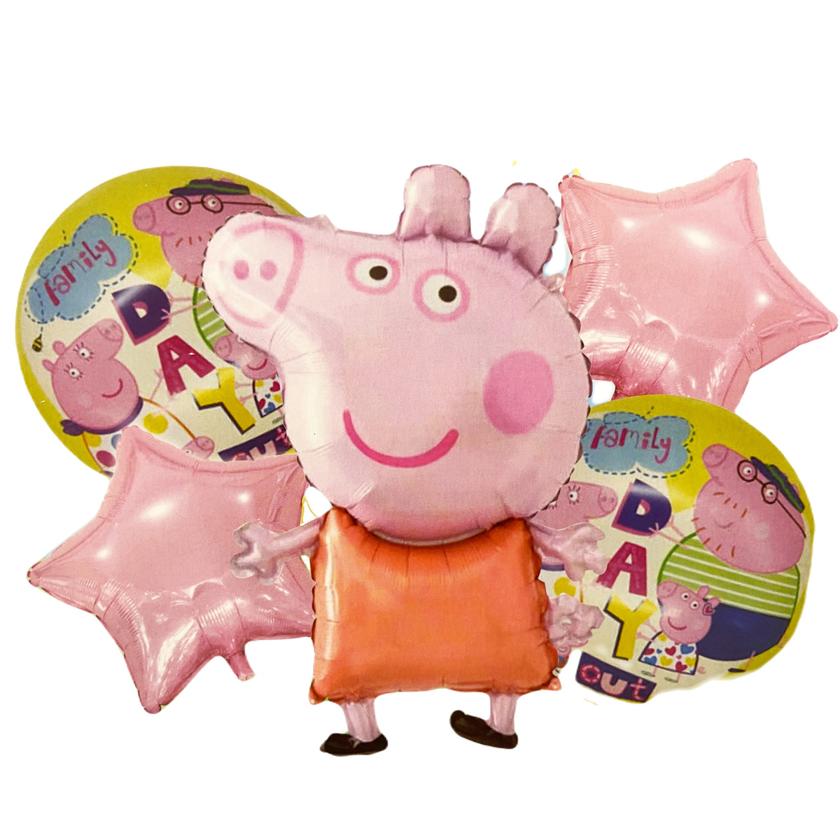 BALONY ŚWINKA PEPPA ZESTAW BALONÓW 5 SZTUK NA URODZINY BALON NA IMPREZĘ