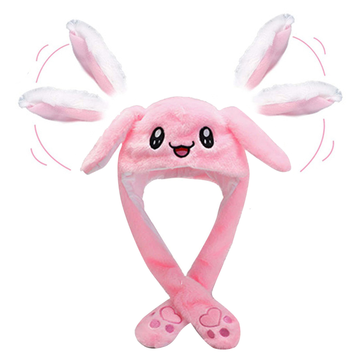 CZAPKA Z RUCHOMYMI USZAMI ŚWIECI ŁAPKI KRÓLIK USZY KRÓLIKA CIEPŁA POLAROWA