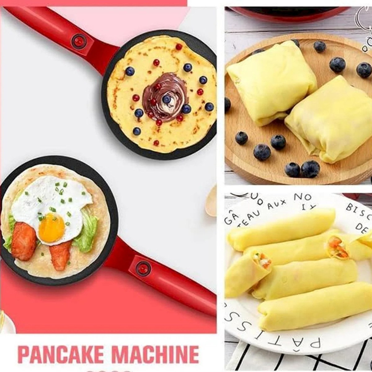 NALEŚNIKARKA ELEKTRYCZNA SZYBKA PATELNIA DO NALEŚNIKÓW BEZ UŻYCIA TŁUSZCZU