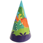 CZAPKA URODZINOWA ZESTAW NA IMREZĘ URODZINY DLA DZIECI 6szt. DINOZAURY