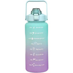 BUTELKA MOTYWACYJNA BIDON NA WODĘ ZE SŁOMKĄ Z UCHWYTEM MIARKĄ 2000ml 2 litr