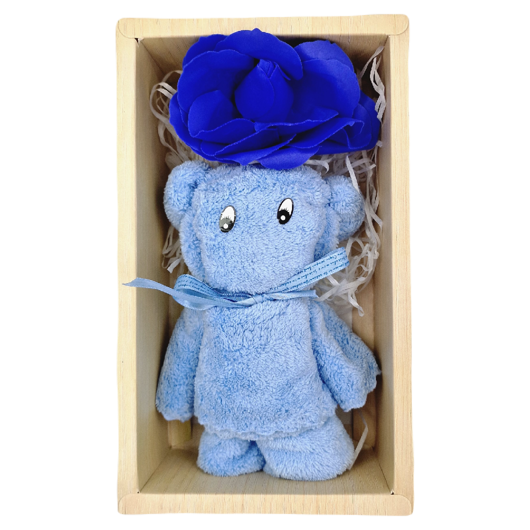 ZESTAW PREZENTOWY MIŚ PLUSZOWY RĘCZNIK WIECZNA RÓŻA PREZENT  NA WALENTYNKI