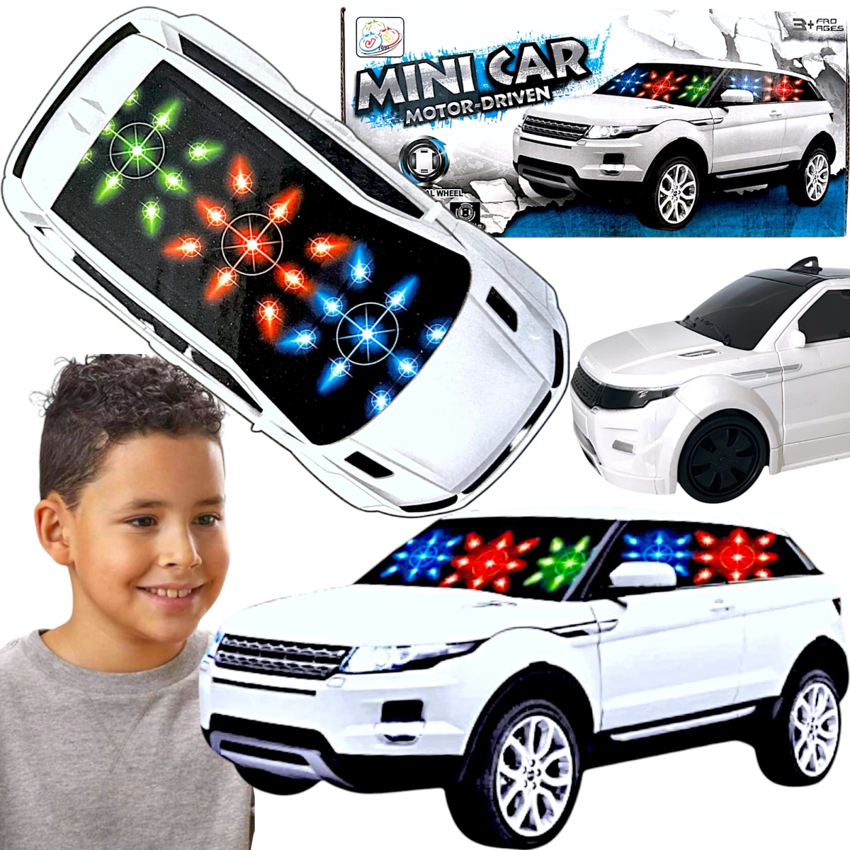 AUTO SUV SAMOCHÓD TERENOWY ŚWIECI DŹWIĘKI SILNIKA AUTO DRIVE DUŻY POJAZD 