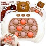 GRA ZRĘCZNOŚCIOWA POP IT ANTYSTRESOWA ELEKTRYCZNA KONSOLA MIŚ 80 POZIOMÓW