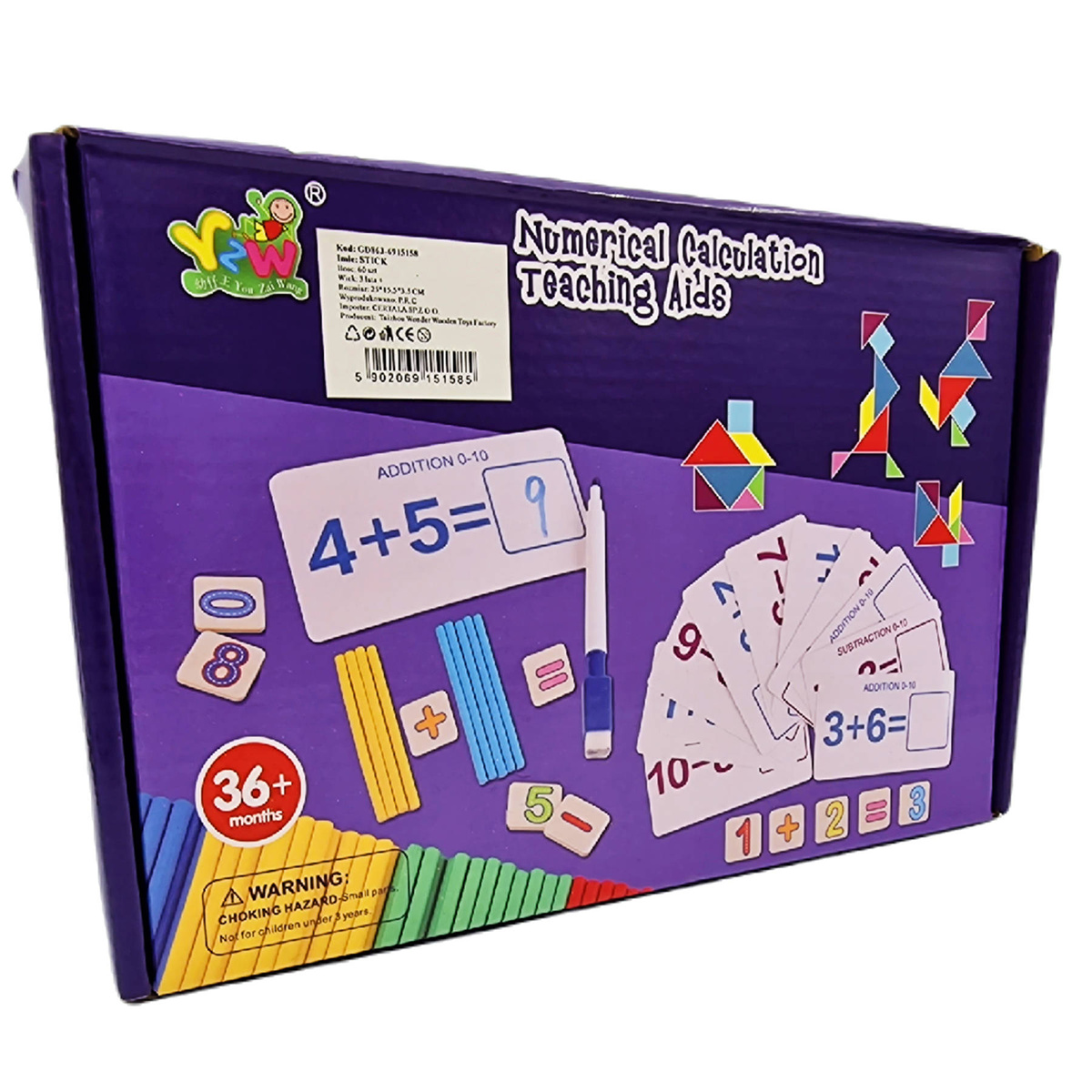 DREWNIANE PATYCZKI DO NAUKI LICZENIA KARTY NAUKA CYFRY ZADANIA MATEMATYKA