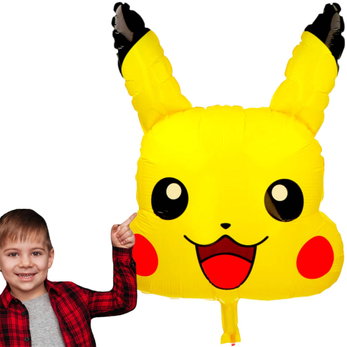 DUŻY BALON FOLIOWY POKEMON PIKACHU NA URODZINY DLA DZIECI DUŻY 74cm 