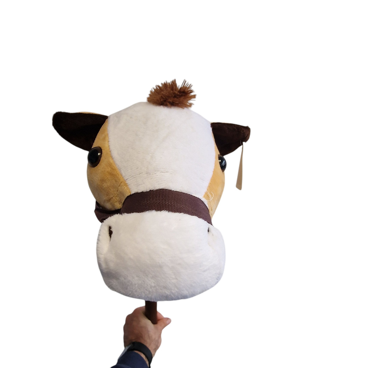 HOBBY HORSE KOŃ NA PATYKU KIJU ZABAWKA GŁOWA KONIA BRĄZOWY KONIK DŹWIĘK